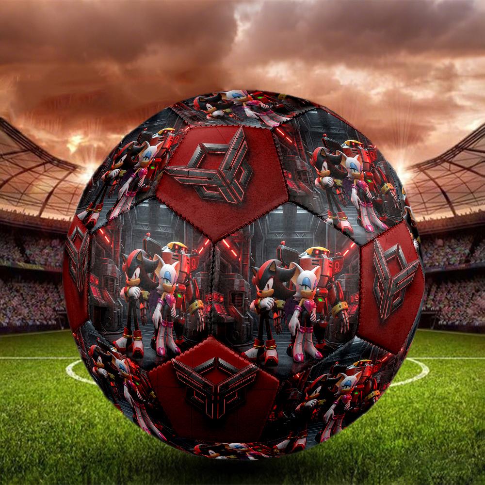 1pc Sonic the Hedgehog Football Soccer Ball Size 5 Indoor Soccer Ball Fashion Colorful Backyard Game -Great For Sports Fans Gift HE42