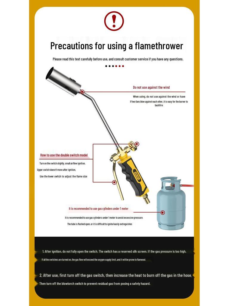 Deli Handheld Gas Blowtorch for BBQ and Household Use