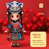 Chinese Ethnic Figures Wooden Magnets - Cultural Souvenir Stickers