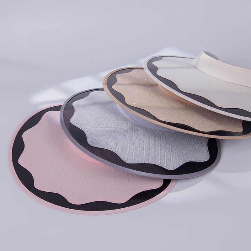 New Vinyl Empty Top Hat Vacation Travel Large Brim Sun Protection Ultraviolet Outdoor Sky Top Sun Hat