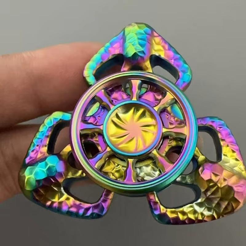1pc Personalized Hollowed-Out Edc Fidget Spinner - Exquisite Metal Stress Relief Toy For Focus Improvement And Anxiety Relief -