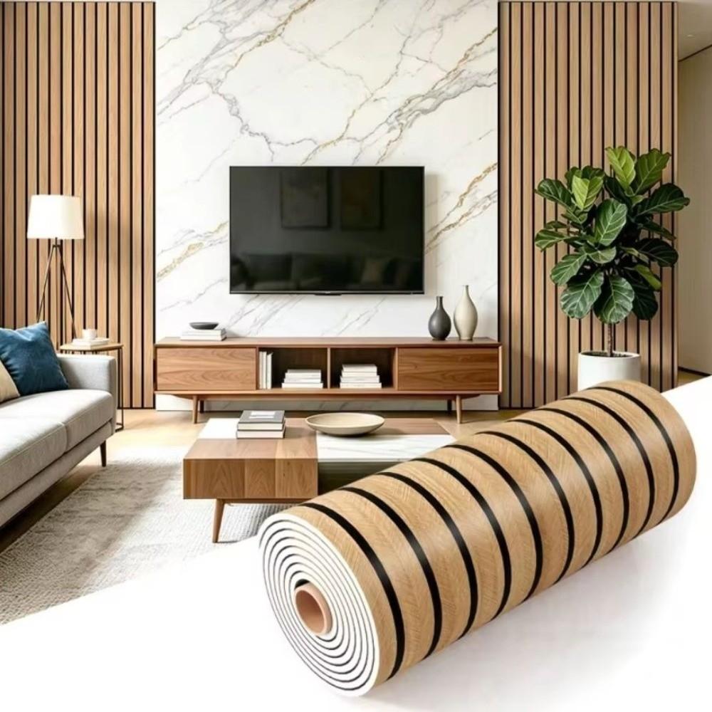 PVC Artificial Grille Wall Sticker Peel and Stick Wall Panel Stickers Living Room