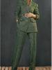 Women's Grid Coat Suit New Style Loose Fit Long Pants Set Outfit