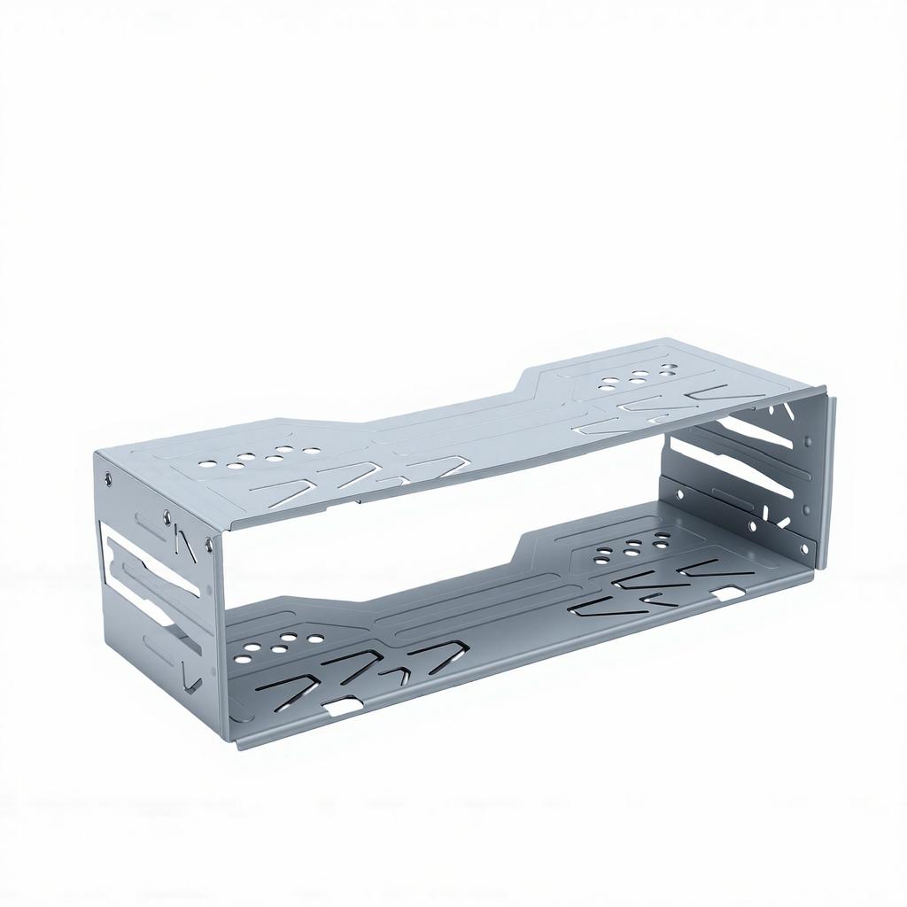 Single Din Stereo Radio Fitting Cage Universal 7x2.67x1.96in Metal Single Din Radio Mount for Car Headunit DVD Players