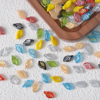 Czech Glass Hollow Maple Leaf Beads for DIY Hair Accessories