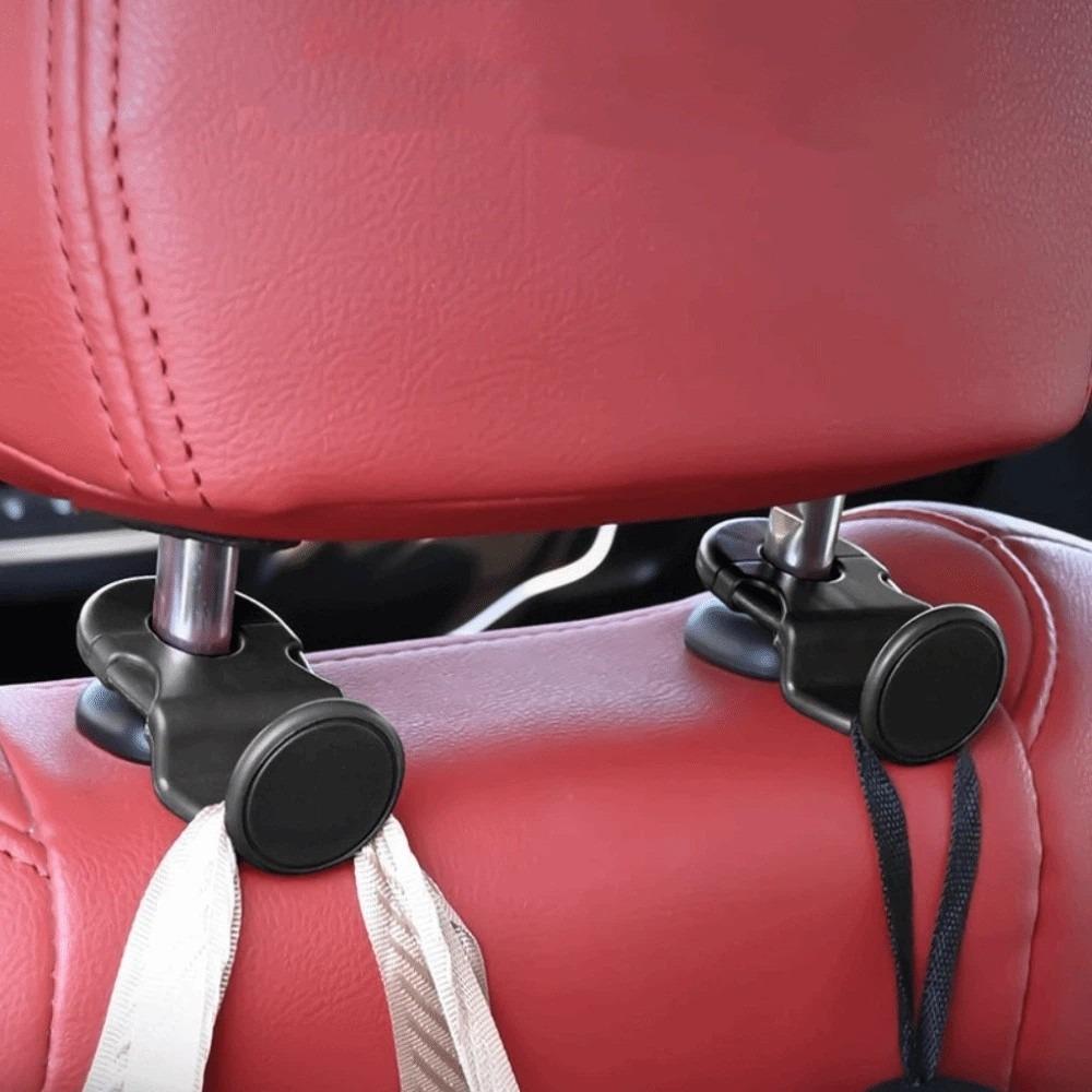 2Pcs ABS Car Back Seat Hook Multi-functional Black Car Interior Organizer 20KG Heavy Duty Car Headrest Holder