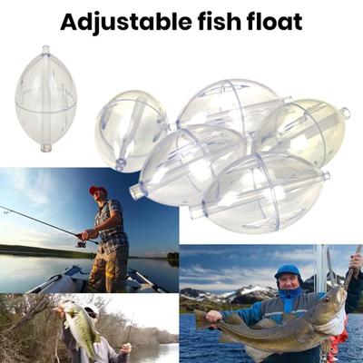 5Pcs Angeln Oval Blase Float Klar Einstellbare Tragbare Wasser Füllung Slip Cast Spin Bobber Kit Outdoor Angeln Ausrüstung