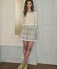 Aueonoseuteljia Fog Check Mini Skirt_Light Beige(O25-Sk02)