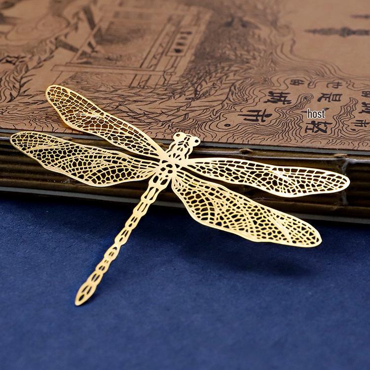 Gilded Brass Hollow Animal Bookmark - Chinese Style Cultural and Creative Student Gift.