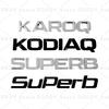 JBIW9 Car 3D Metal Decor Sticker For Skoda Octavia Fabia Rapid 4x4 Kodiaq Superb Letter Logo Rear Trunk Fender Accessories