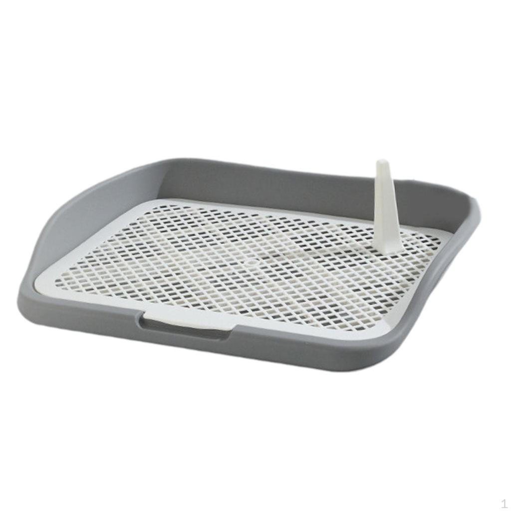 Dog Potty Training Tray, Removable Cat Litter Box, Reusable Box with Mesh Grids for Small