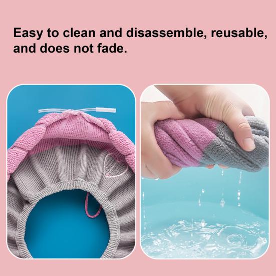 1/4Pcs Toilet Seat Covers Stretchable Thick Soft Padded Toilet Seat Warmer Cushion with Handle