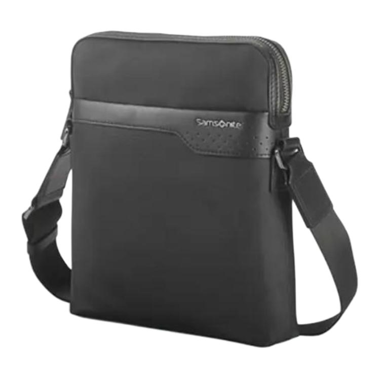 New SAMSONITE Nylon With Cow Leather Shoulder Bag, Crossbody Bag Men's Black BR609004