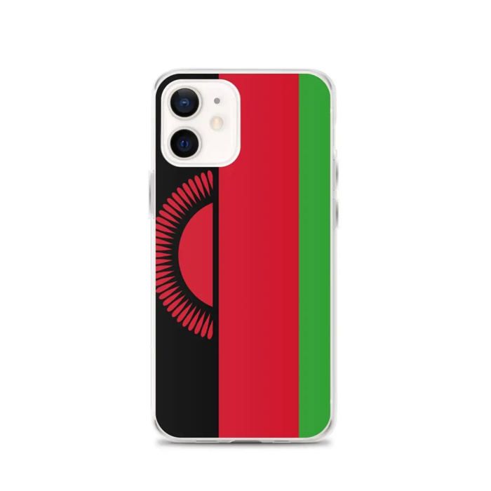 Funda iPhone 12 - PIXELFORMA - Drapeau du Malawi - Souple de silicona - Protección completa - Souple