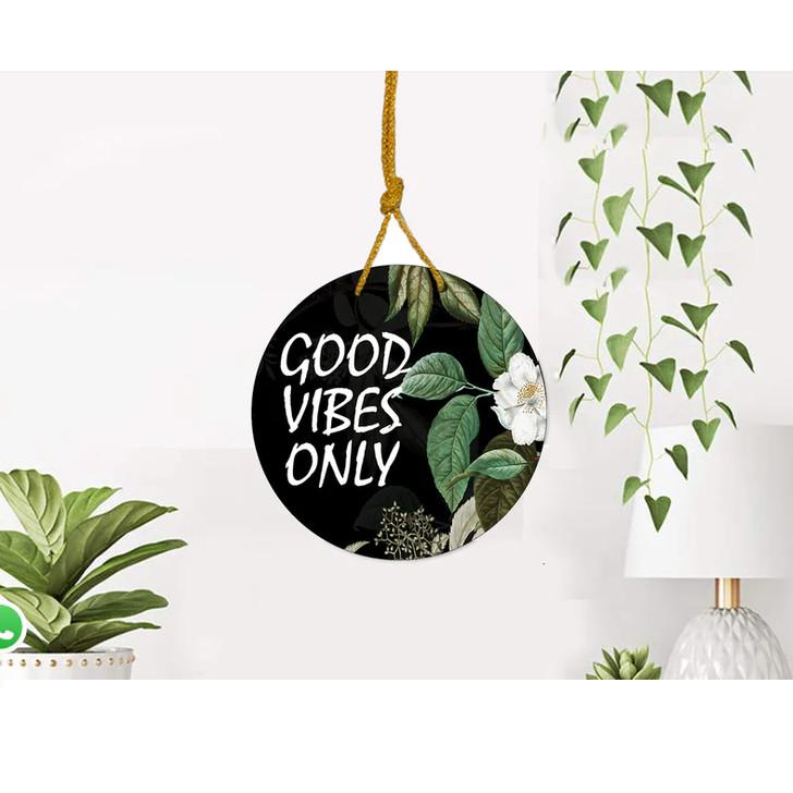 @ Good Vibes Only Round Wooden For Wall Hanging UKZQ509 50%off