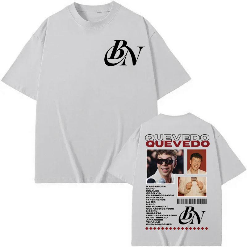 Rapper Quevedo BUENAS NOCHES Merchandising del Álbum Camiseta Moda Masculina Femenina Camisetas Hip Hop Camisetas de Algodón Casual de Verano