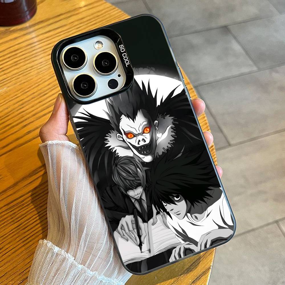 

K-Kira D-DEATH L Note Phone Case For iPhone 16 17 15 14 12 13 Pro Max Black Candy Matte Shockproof Cover iPhone15