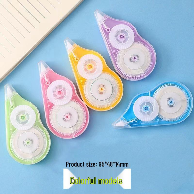 Taśma korygująca klejąca, cicha, o dużej pojemności - Trwała, typu push, niełamliwa, wysoka wartość dla uczniów