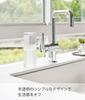 Yamazaki Jitsugyo 5215 Dispenser White Plate Detergent Lotion Alcohol Compatible Easy To Clean One-Hand Approx. W5.5XD5.5XH18.5cm