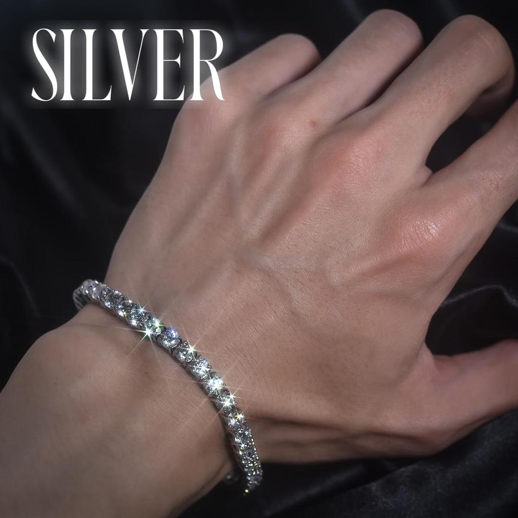 Lucliss 5mm Zirconia Tennis Bracelet, Silver, 20cm