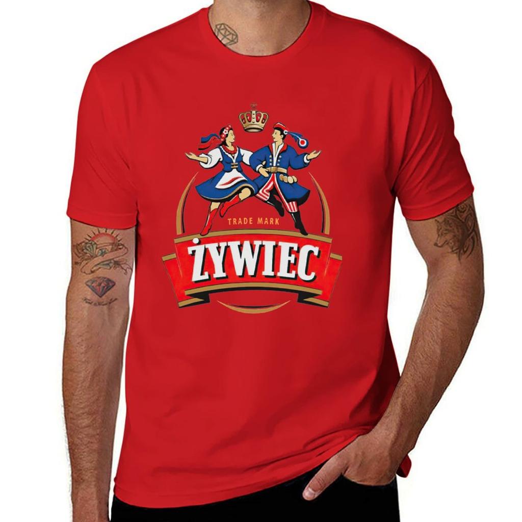 Vintage Zywiec Beer T-Shirt Plus Size Clothes Quick Drying Essential T Shirt Korean Fashion Mens Graphic T-shirts Hip Hop