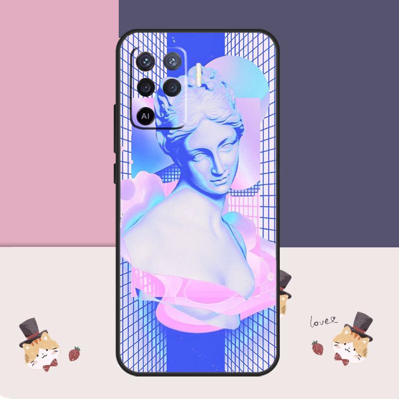 

Great Wave Retro Cyber Statue Case For Oppo A60 A40 A80 A5 Pro A15 A16 A17 A57 A77 A94 A74 A54 A76 A96 A18 A38 A58 A78 A98 OPPO A91