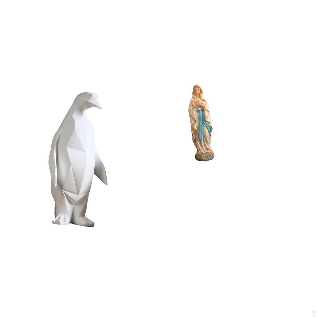 Penguin Mary Sculpture Collectable Figurine Decorative Ornament Resin Animal Lady Artwork Desk