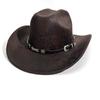 Men'S And Women'S New Peach Top Western Cowboy Hat European And American Style Jazz Hat Big Edge Top Hat