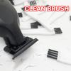 5pcs Shaver Brush Electric Razor Head Cleaning Trimmer Dust Remover Anti Static Nylon Bristles PP 8cm Handle Black Mini Cleaner