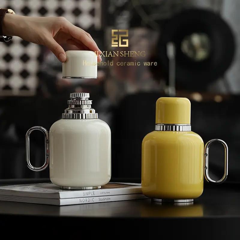 Oriental Pure Titanium Thermos Pot with Temperature Display - High-End White Tea Stewing Pot
