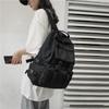 Solid Color Canvas School Bag Large Capacity Shoulders Bag Casual Students Backpack  Gifts
