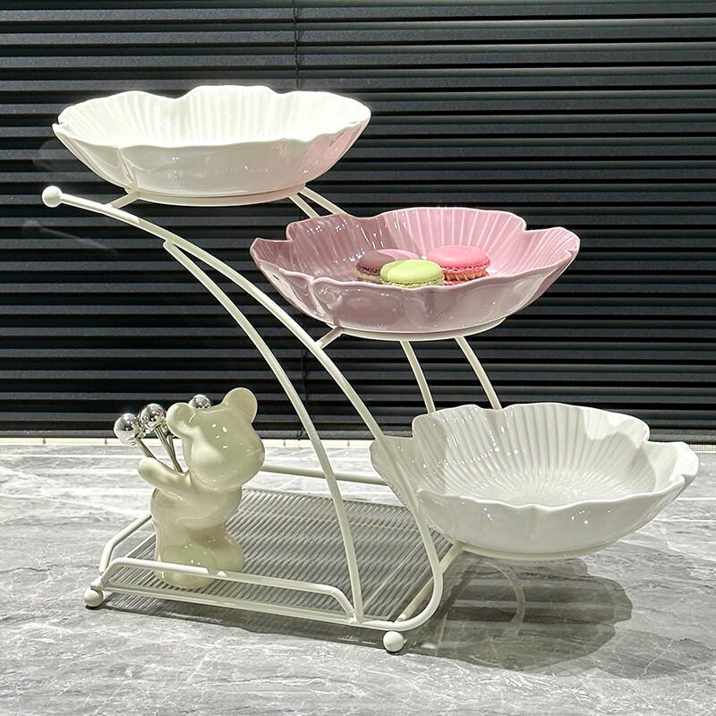 Elegant Multi-tier Ceramic Fruit Plate