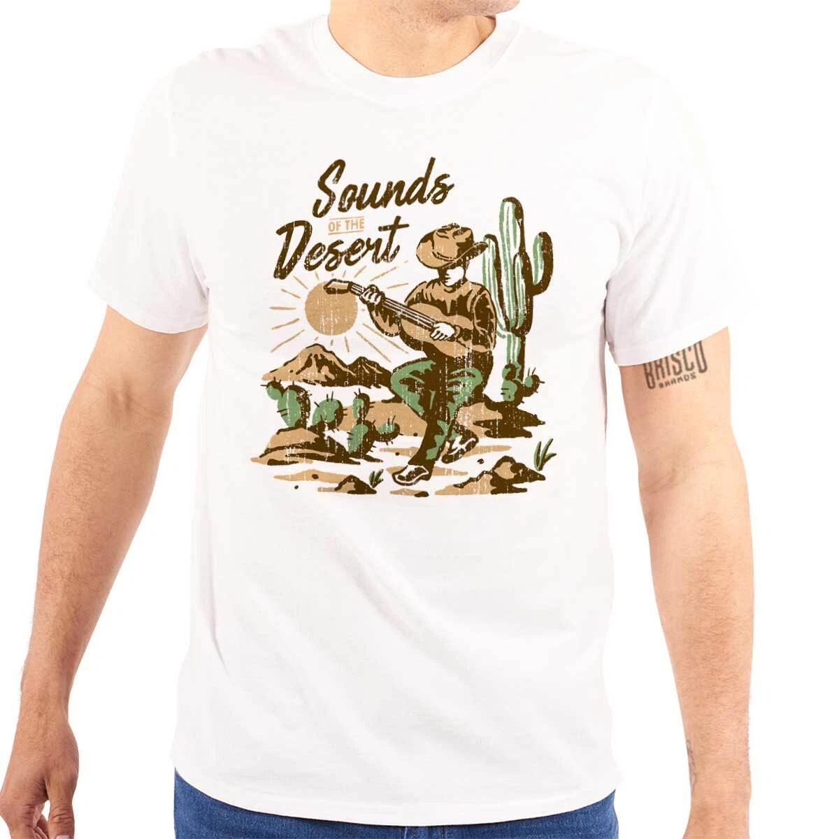 

Cowboy Country Music Sounds of the Desert Womens or Mens Crewneck 100% Cotton T-shirt Mens Tees Top Tee 2XL