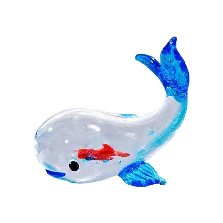 Glass Fish Tanks Figurines Collection Glass Ornament Statue Car Interior Dashboards Ornament for Birthday Home Decors