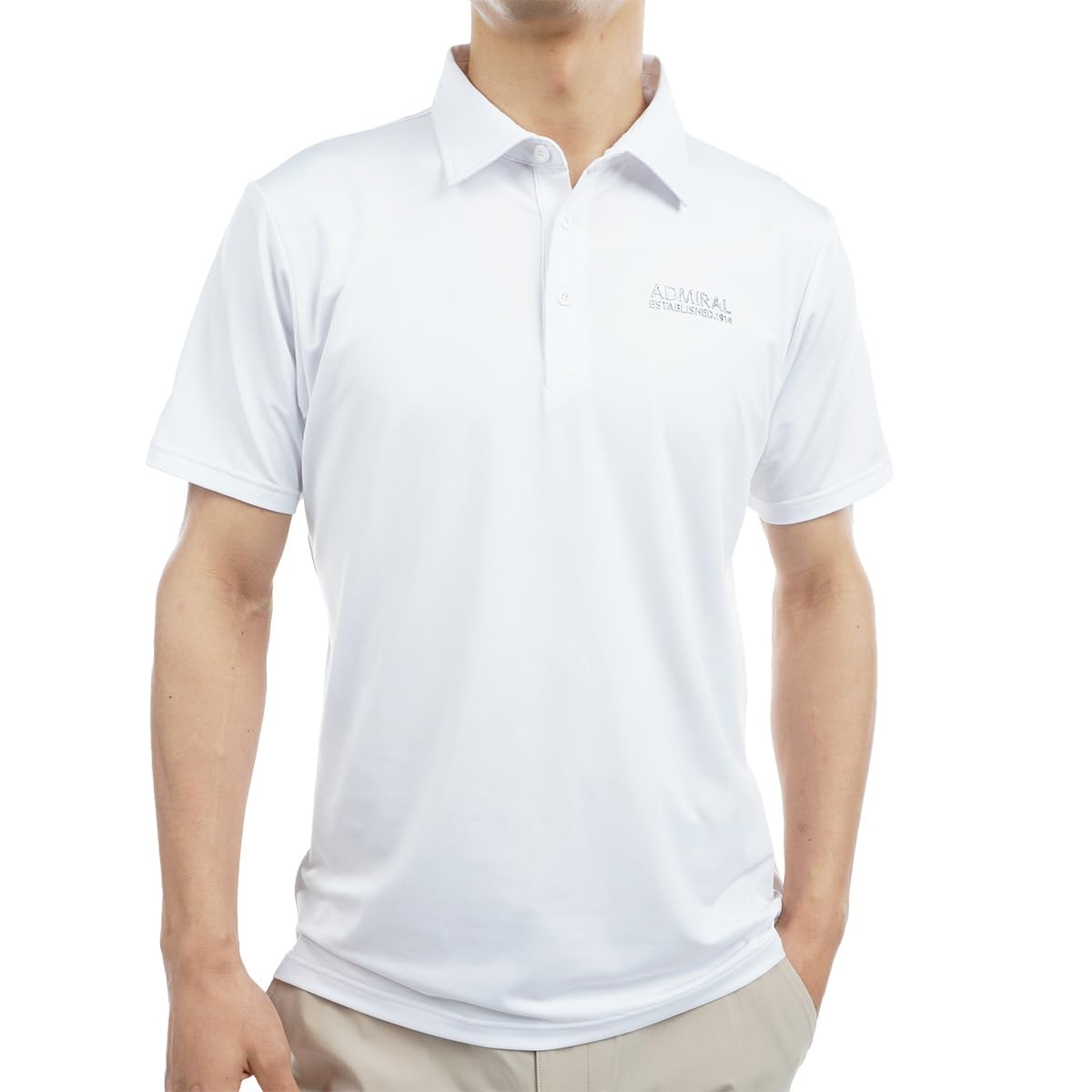 Мужская гольф-рубашка Admiral Golf ADMA353, высокое натяжение, белая