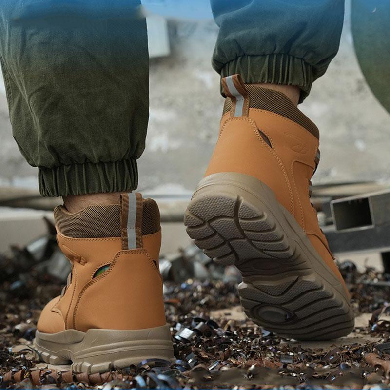 Осенне-зимние мужские рабочие ботинки с высоким берцем и стальным носком — фото 13