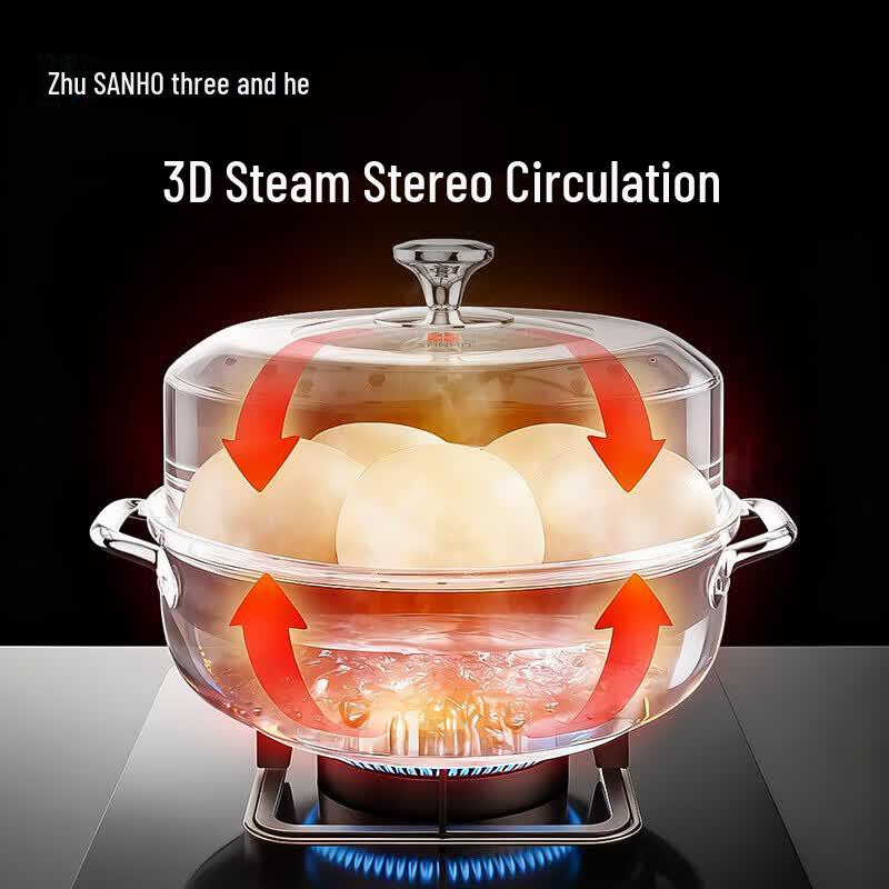 Sanhe 304 Stainless Steel Multi-tier Steamer Pot