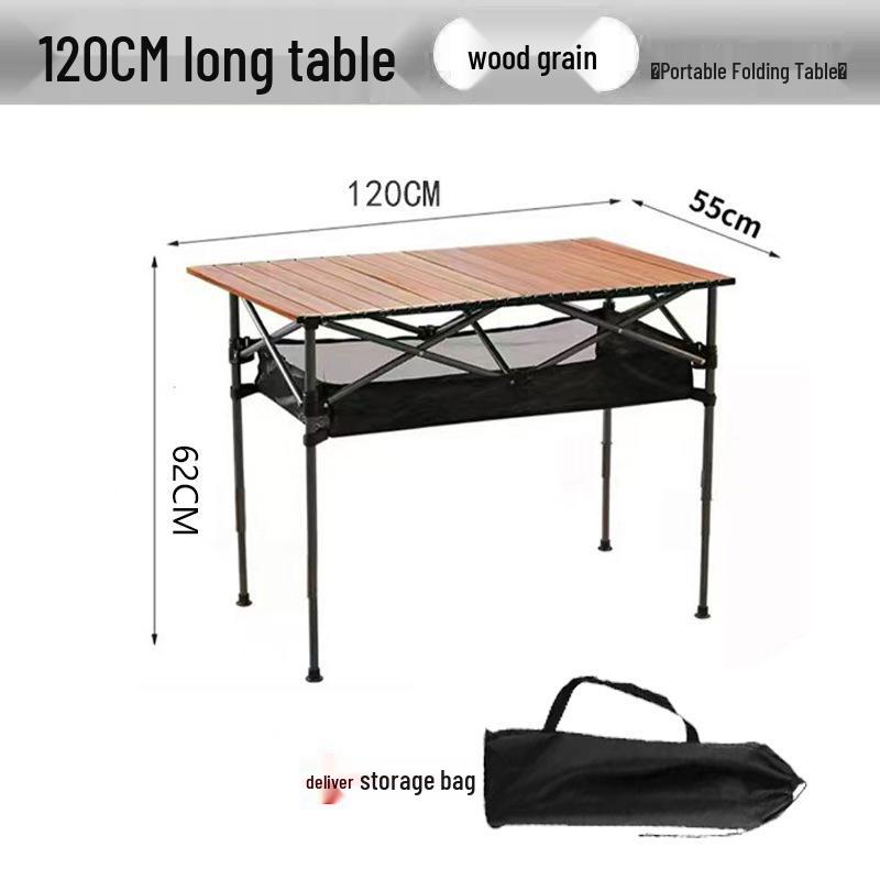 Durable Portable Metal Folding Camping Table for Outdoor, Night Market, Car-Mounted, and Barbecue Use