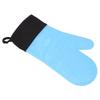Silikon Topflappen Rutschfest Küchen Backhandschuhe Hochtemperaturbeständig 2 Finger Lang Blau
