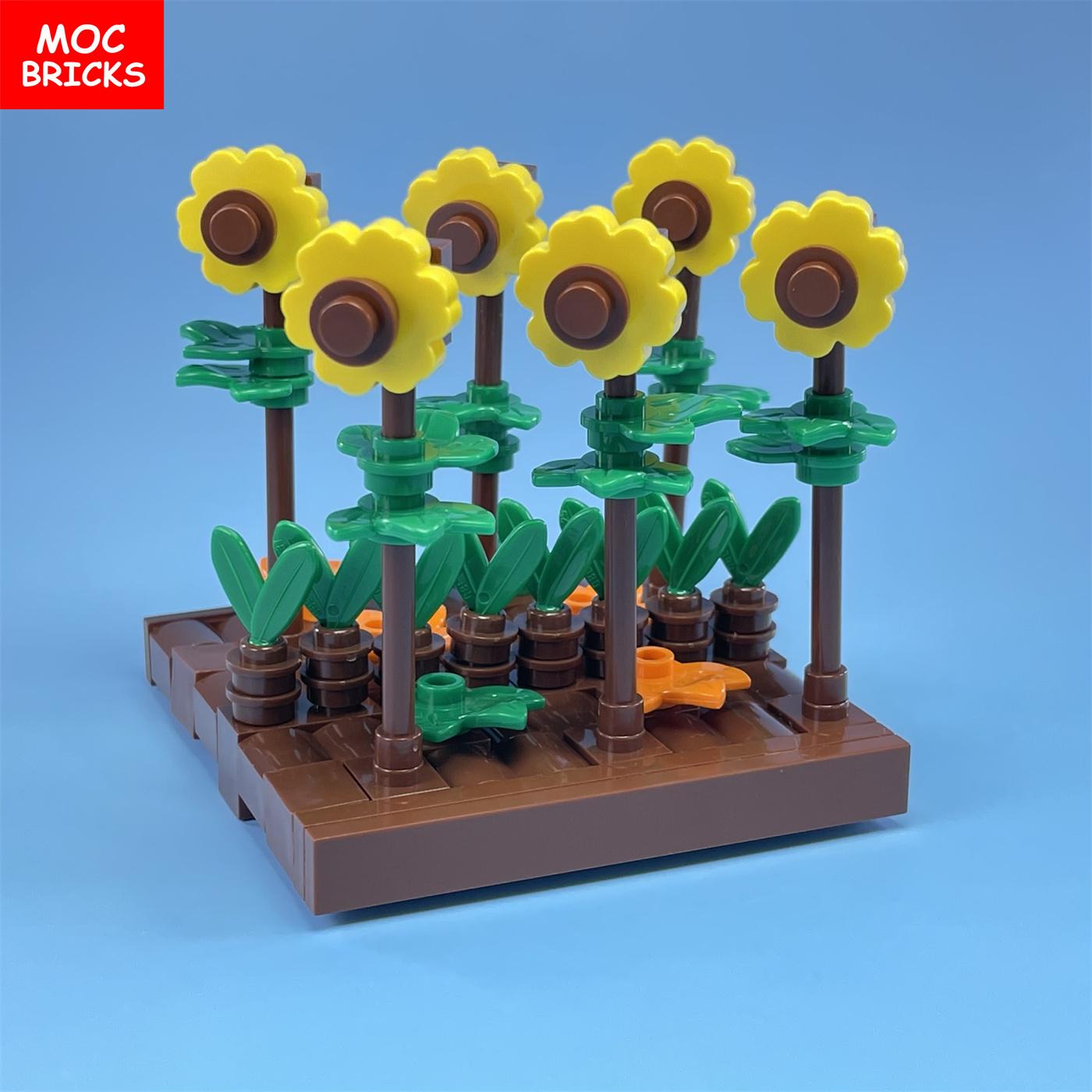 

Non-Toxic Moc Bricks Farm Village Farm Vegetable Field Orchard Scene Animals Plants Henhouse Model Figures Building Blocks Toys Gifts
