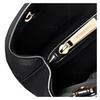 Michael Kors Crosby Classic Commuting Elegant Gold Logo Leather Handheld Shoulder Crossbody Bag Women's Black