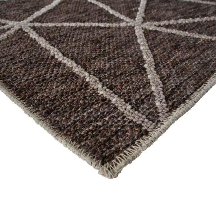 Modern Rug with Brown Triangle Pattern 160x230