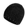Reflective Knitted Wool Hat Women's Fashion Versatile Personality Hip Hop Street Niche Hanging Bead Design Bag Head Cold Hat