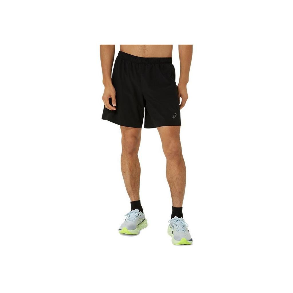 Asics Mens Fashion Comfortable Two-In-One Woven Breathable Sports Shorts Men shorts Black 2031E777-001