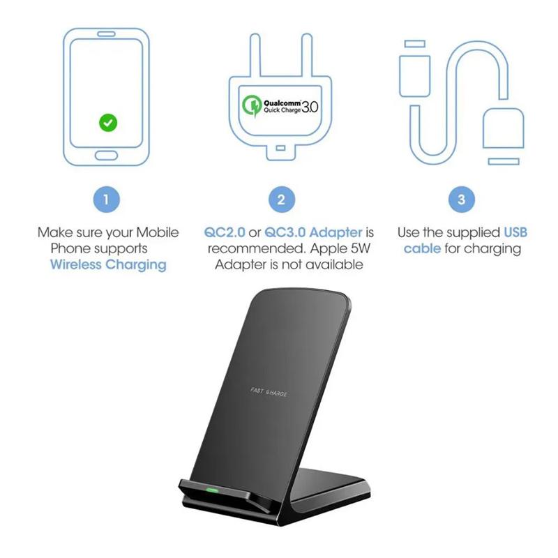15W Fast Wireless Charging Mobile Phone Holder Dock