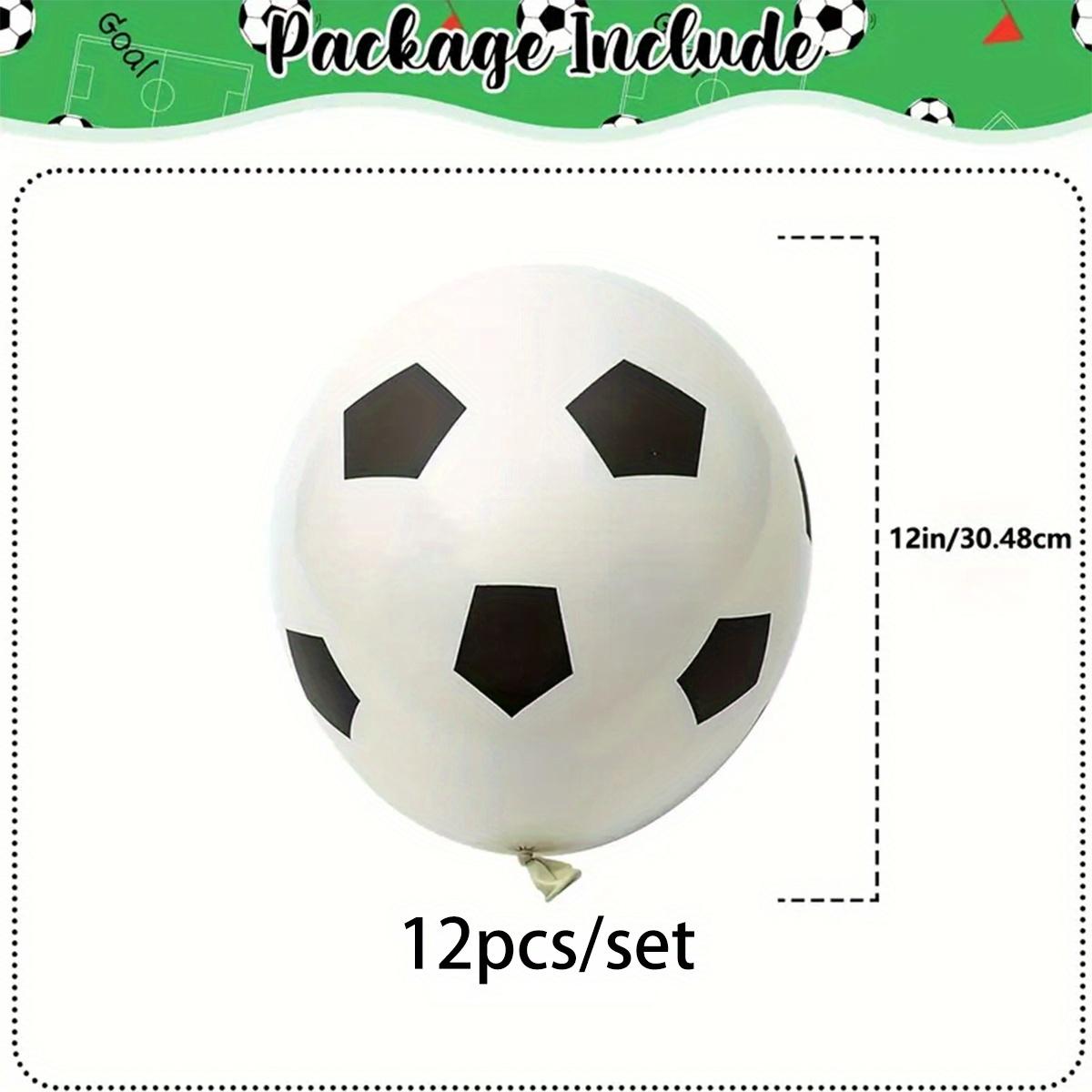 

12 черно-белых латексных шаров в форме футбольного мяча, 12 дюймов, шары для вечеринки по случаю дня рождения в стиле чемпионата мира по футболу