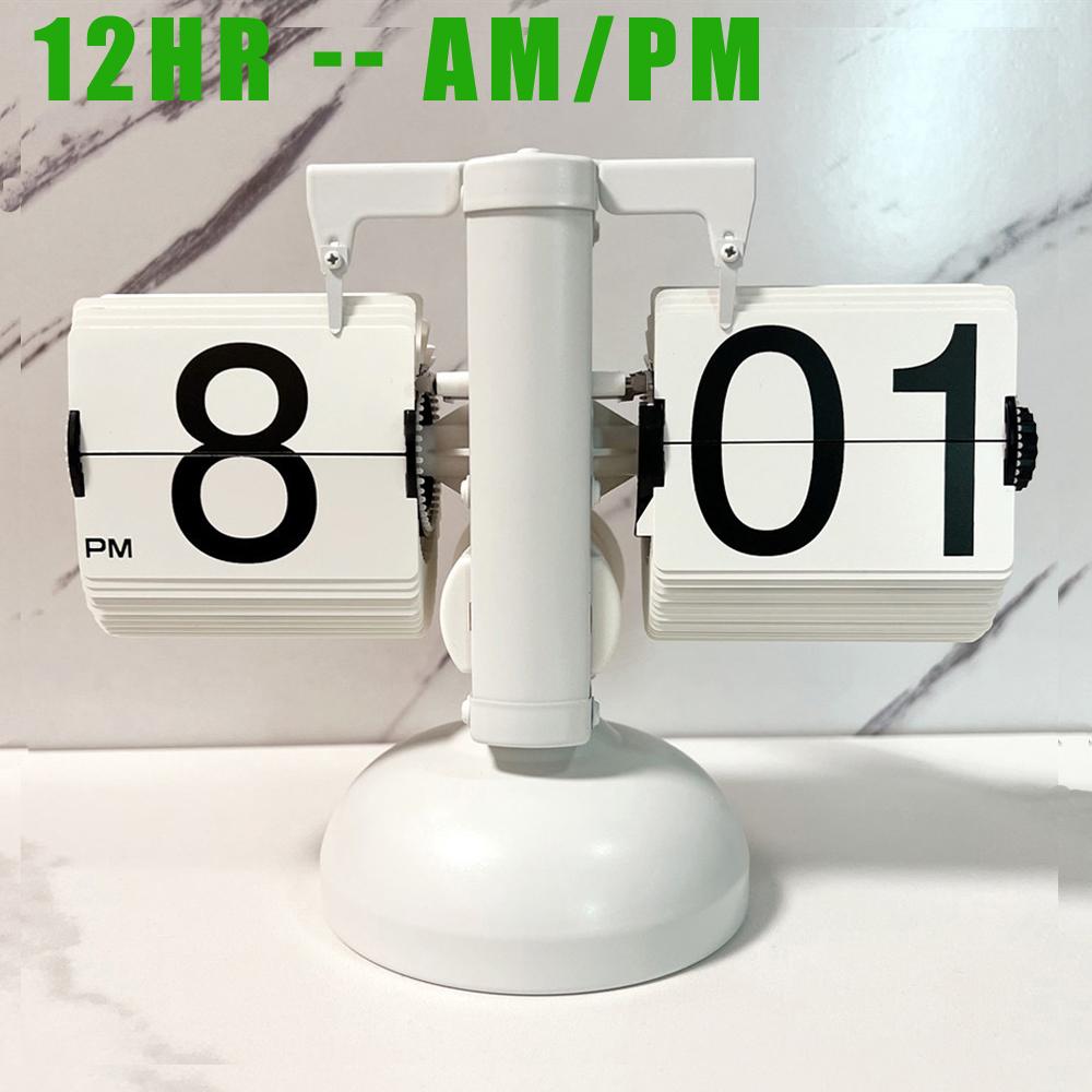 A Flipping Clock with Page Turning Automatically for Modern Home Decoration Full of Sense of Technology Retro Table Clock