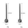 High Quality Portable Titanium Spoon Long Handle Environmental Light Titanium Cookware Outdoor Picnic Accessories Outdoor Tool