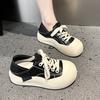 Doll Head Platform Casual Shoes Spring New Ugly Cute Big Head Shoes Leather Versatile Bread Shoes