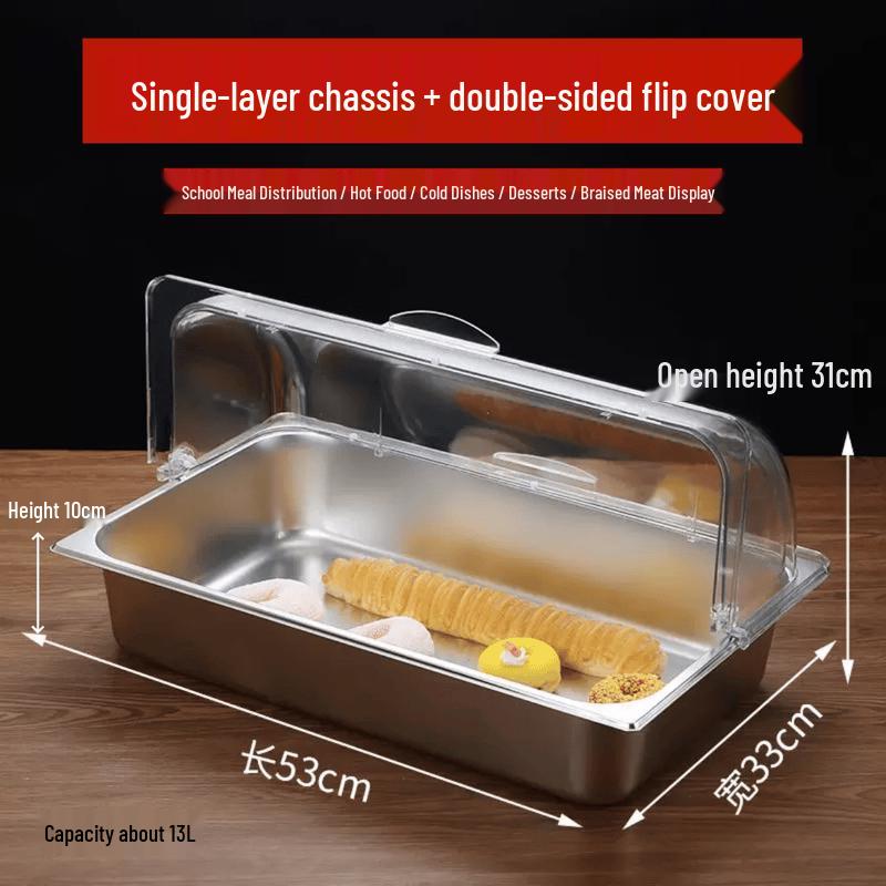 Stainless Steel Meal Prep Container with Clear Lid